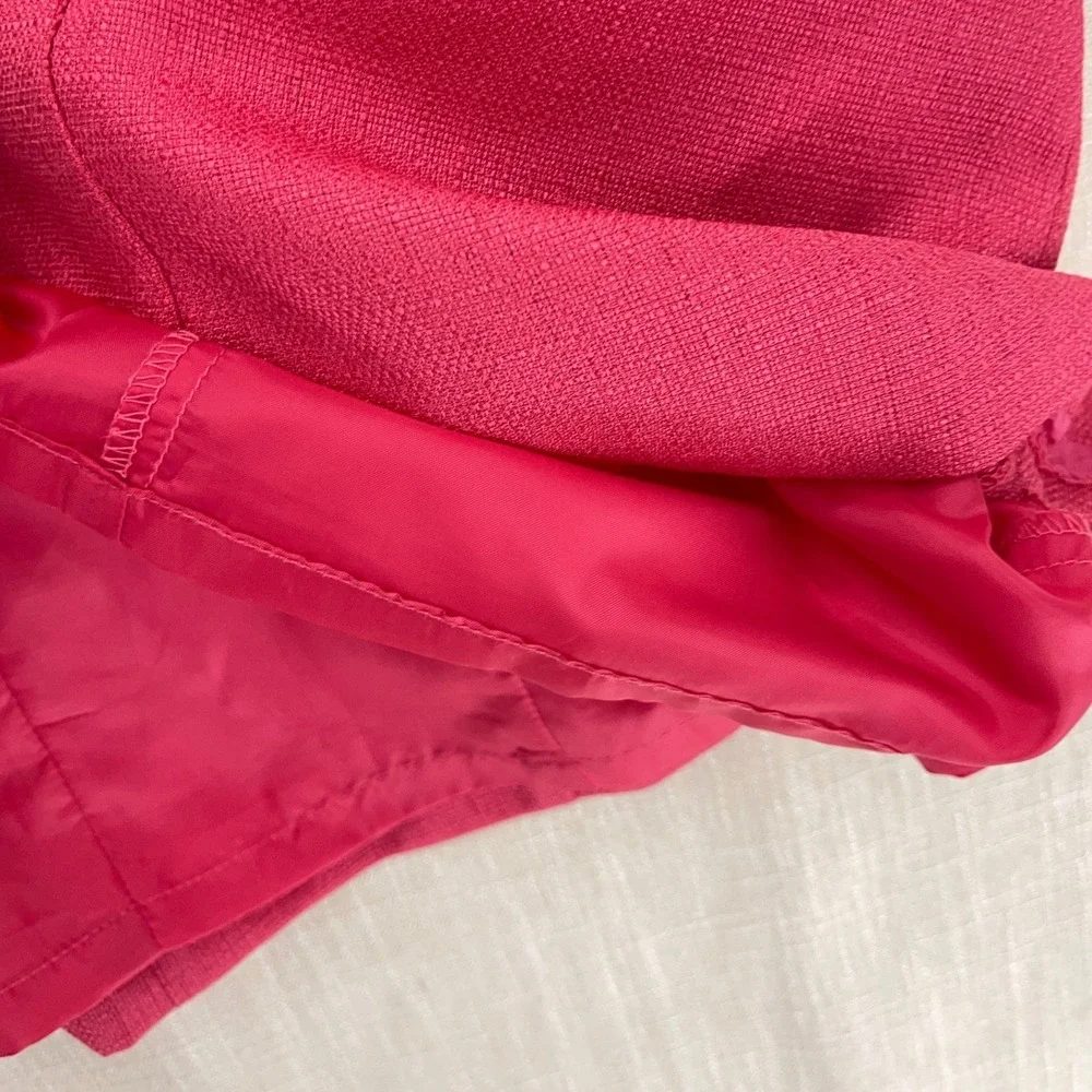 Appleseed's Pink Sheath Dress 6P Petite Short Sleeve Textured Lined V943 - Picture 4 of 8